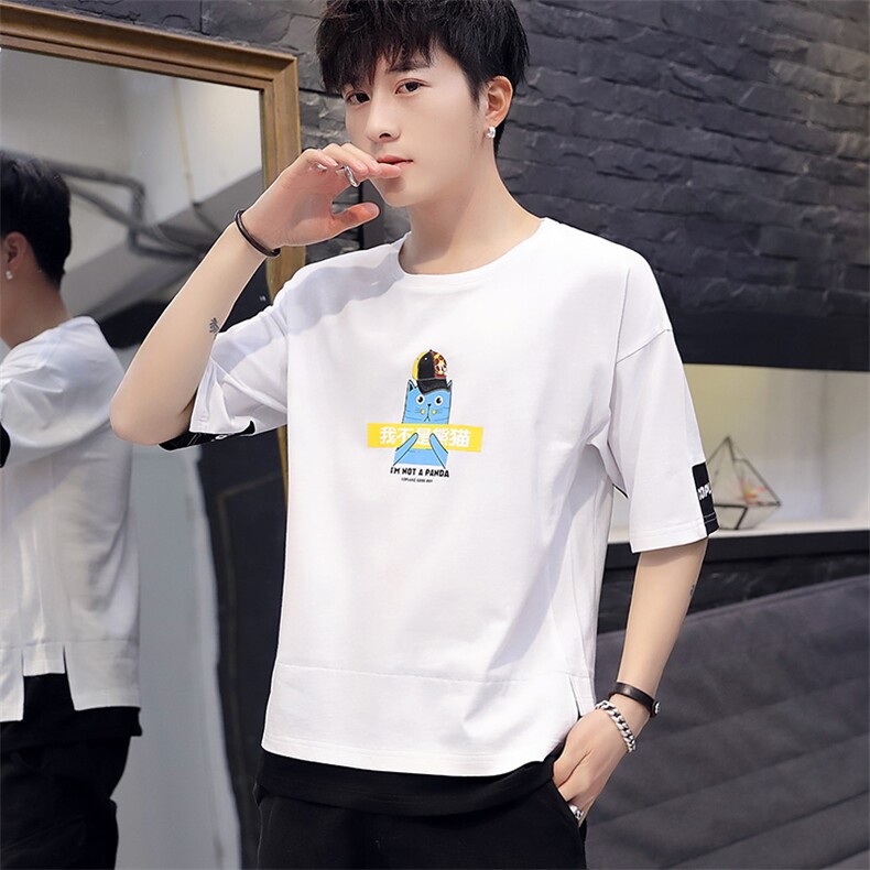 家乐6935-P30男士短袖t恤2021夏季韩版潮流半截袖修身夏装潮牌,男装T恤,电商D310（原电商305）