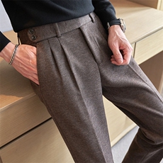 K2823-P95男士秋冬羊毛面料那不勒斯休闲西裤28-36码，男装西裤，电商A211