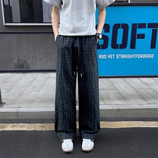 2026春夏衔接新款慵懒风格子休闲裤男K6706-特P33建议零售价78，男装休闲裤，电商A001-1