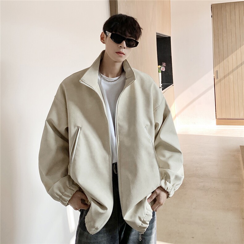 港风美式复古做旧面料双拉链PU皮衣大码M-5XL夹克JK77777P95控128,男装皮衣,星座227-7