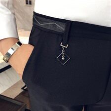 中低腰裤2021年秋季休闲修身长裤精致韩风青春流行锥形裤小直脚，男装休闲裤，电商C301