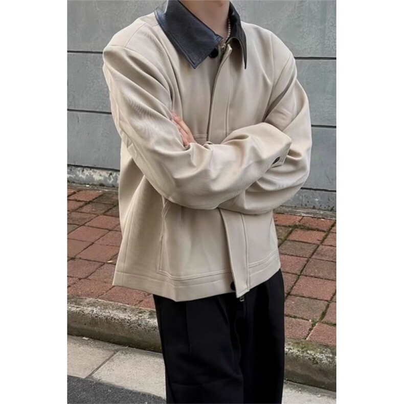 美式复古底特律工装夹克男春季宽松撞色翻领休闲外套潮J2597,男装夹克,星座1116A（原606A-3）