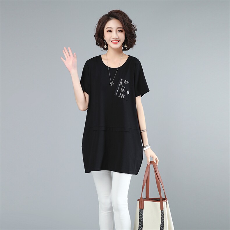 2021夏款大码女装印花拉链长款上衣211款，女装大码女装，秋牧寒烟