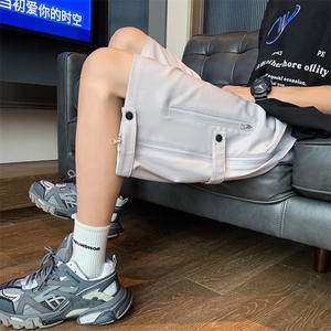 K8082/P38抖音品质防水冲锋裤短裤男五分裤宽松大码休闲短裤中裤图片