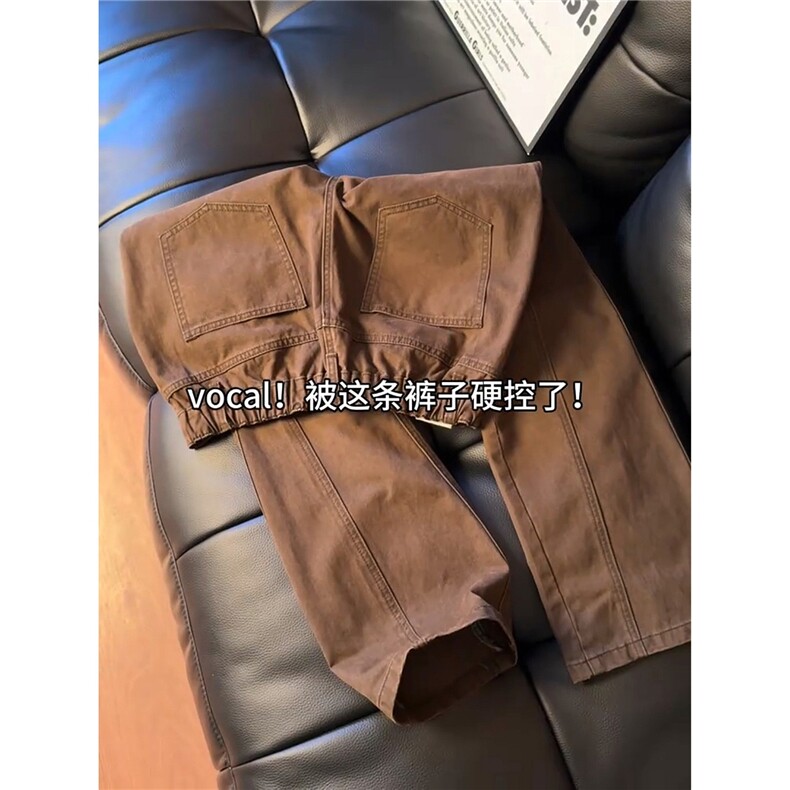 美式复古加厚牛仔裤男美式高街潮牌弯刀裤直筒微喇裤LA82200-P52,男装牛仔裤,星座1008