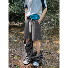 高街简约复古长短裤美式潮流个性可拆卸裤子K555TP45控68，男装休闲裤，电商A102B