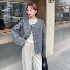 【上新】70毛拉毛双面呢大衣外套2C075-872-P240-K348，女装毛呢外套，2C075