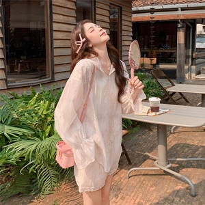 粉色连帽防晒衣套装女2025夏季新款超好看减龄刺绣上衣短裤两件套图片