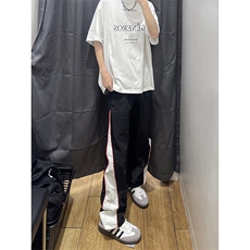 美式高街hiphop速干拼接运动微喇休闲裤货号K2315P45，男装休闲裤，电商A063