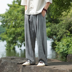 新风天丝亚麻褶皱休闲长裤 星座 815-8601p110图片