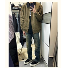 青少年宽松直筒长裤常规纽扣水洗中腰腰带日常抗菌潮阔腿裤，男装牛仔裤，星座506A