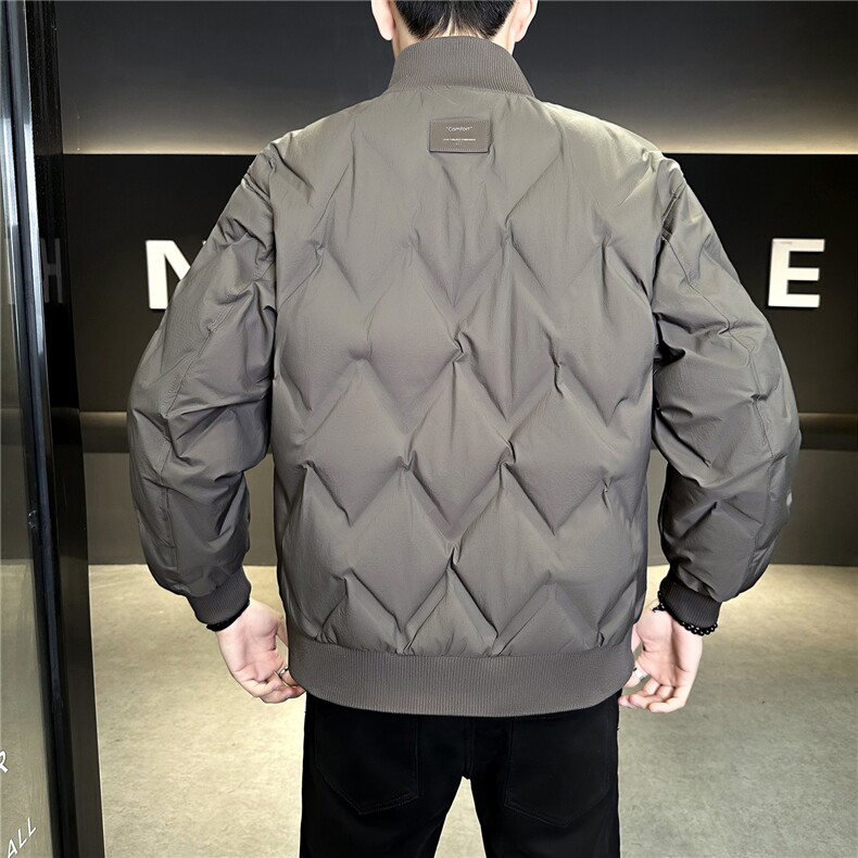 88151-P225M-3XL标50绒针织领立领短款羽绒服充绒量140-180g,男装羽绒服,电商B321-1