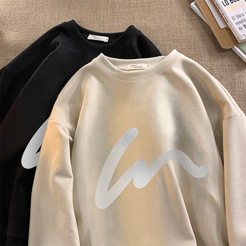 麂皮绒卫衣男大码重磅长袖t恤男JW81280-P35,男装卫衣,电商A040