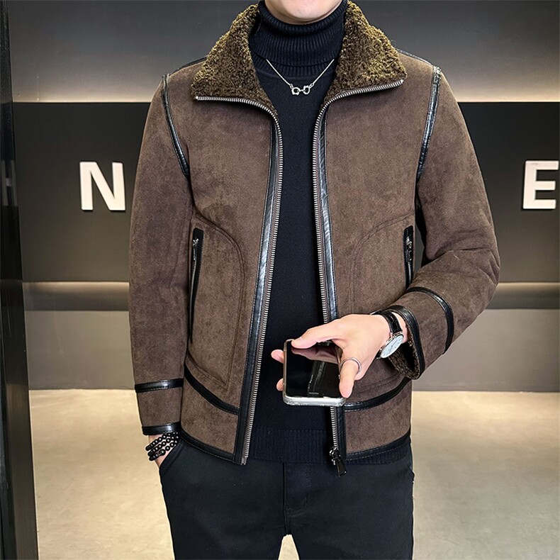 双面穿皮毛一体夹克外套男2025冬季新款B240-P25988-P245,男装夹克,电商B240