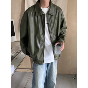 2402 韩风三色基础课皮衣外套夹克 P88图片