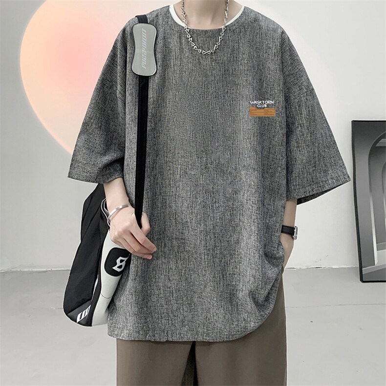 风复古亚麻短袖男棉麻t恤男半袖ZT71350-P35,男装T恤,电商A040