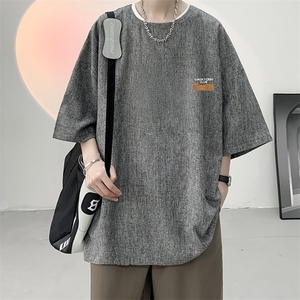 风复古亚麻短袖男棉麻t恤男半袖 ZT71350-P35图片