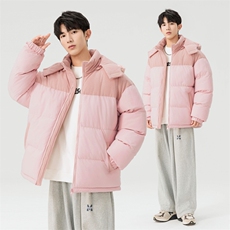 棉服撞色拼接灯芯绒外套男生冬季棉衣情侣装棉袄子M810-P85，男装棉衣，星座308B-2