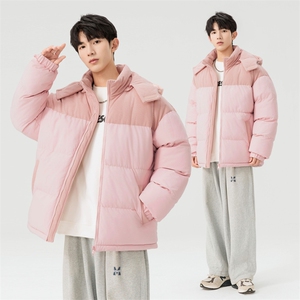 棉服撞色拼接灯芯绒外套男生冬季棉衣情侣装棉袄子M810-P85图片