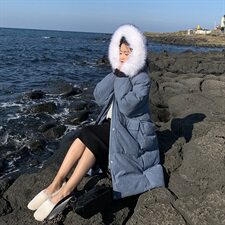 款现货柒柒家大毛领2色棉衣女M69，女装棉衣/棉服，柒柒家