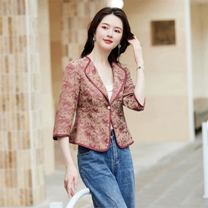 婵米儿2023新款披肩女短款外套秋季西装百搭连衣裙上衣图片