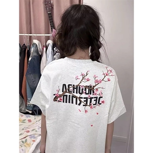 万针全刺绣工艺抖音得物高品质260克重磅纯棉双纱美式高街短袖T恤图片