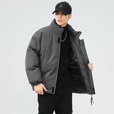 现货美式高街休闲夹克冬季立领纯色三防户外工装加厚棉服外套，男装夹克，电商A486