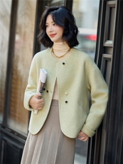 高级感气质短款毛呢外套女2025秋冬新款百搭超好看双面羊毛呢大衣，女装双面呢大衣，沁沁公主