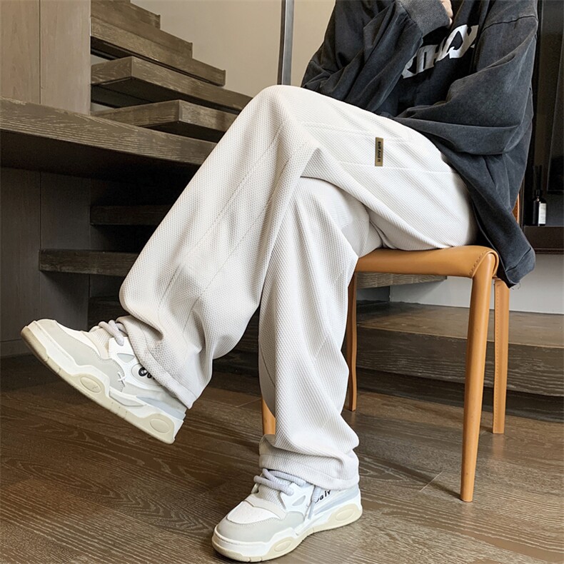 宽松百搭休闲舒适垂顺束脚裤菠萝格潮流拖地裤K936-特批32,男装休闲裤,星座718-1