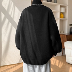1506/Q60640/P43慵懒风加厚宽松帅气青年打底衫外套复古羊毛衫，男装T恤，星座1506