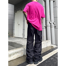B221美式ins街头hiphop刺绣宽松褶皱休闲裤子LK23123-P60控78，男装休闲裤，电商B221