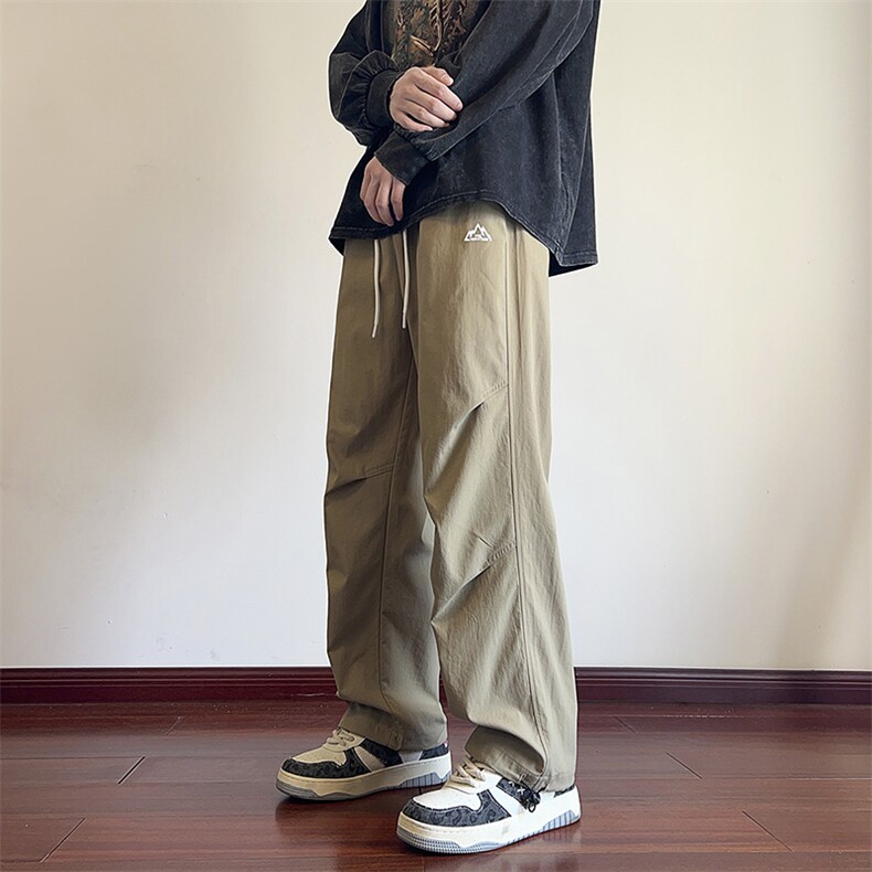 港风休闲裤冲锋裤伞兵裤宽松运动裤拖地裤束脚裤男KP815P45,男装休闲裤,星座1204-3