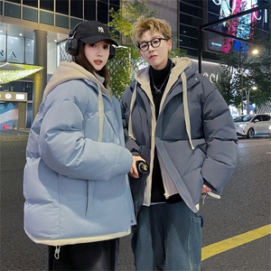 冬季情侣装加厚棉衣外套男假两件加厚外套男装上衣BM07-P75图片