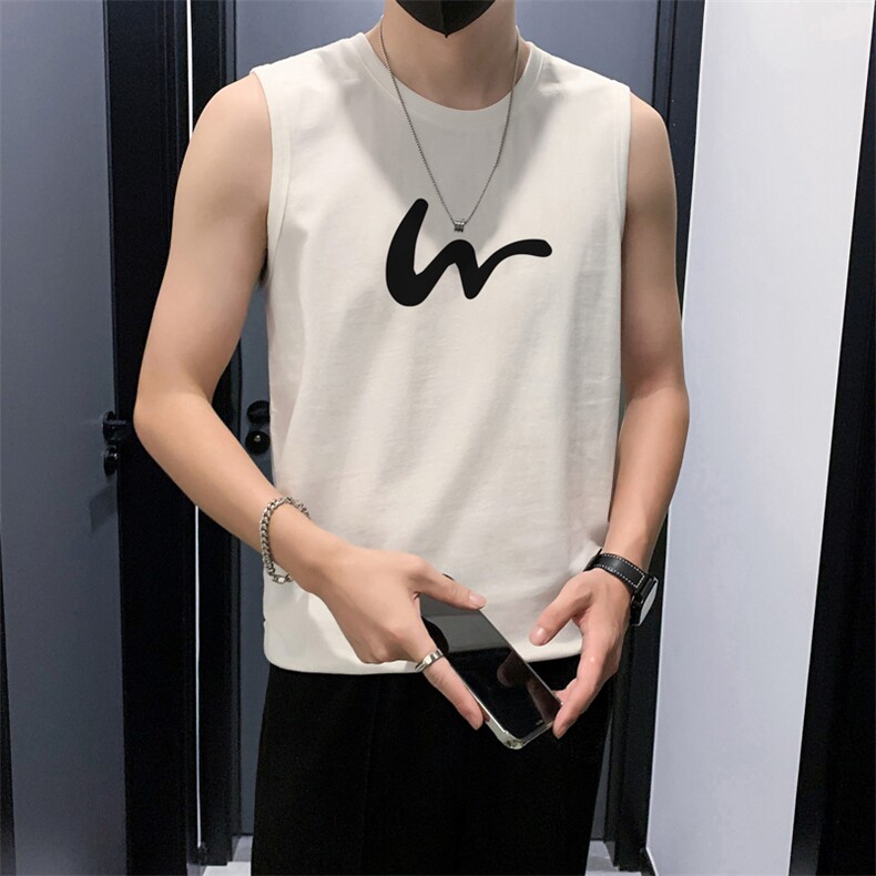 BX121P2539男士运动休闲背心个性印花夏季无袖T恤M-3XL,男装背心/马甲,电商B340