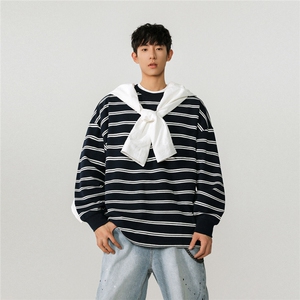 可二开高品质条纹卫衣无影墙模特卫衣男 97%棉3%氨纶77943P50控78图片