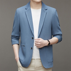 2023新款仿麻西服男高级感休闲外套春秋款痞帅韩版修身薄款小西装，男装西服，电商B212（原钱塘6029）