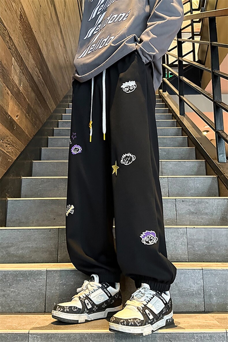 2024HK23915改薄春季新款外景刺绣卫裤裤M-5XHK23943-特P35,男装休闲裤,电商A022