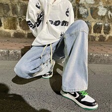 ins高街直筒牛仔裤男韩版潮流中性裤子百搭宽松休闲长裤N1550-p45,男装牛仔裤,星座1008-1