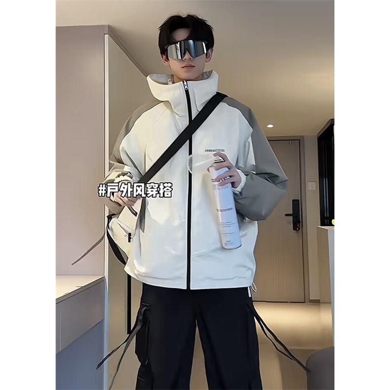 网图切片（现货）抖音HN双面穿冲锋衣防风防水外套J3044-P80,男装夹克,星座1213