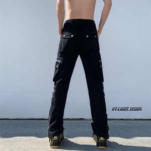 B221 美式ins高街小众拉链多口袋休闲工装裤 LK23045-P75 控98图片