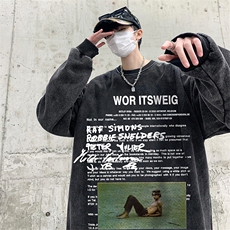 直播品质500克重磅美式做旧水洗卫衣H1312-常规特P45-加绒特P55，男装卫衣，电商A486