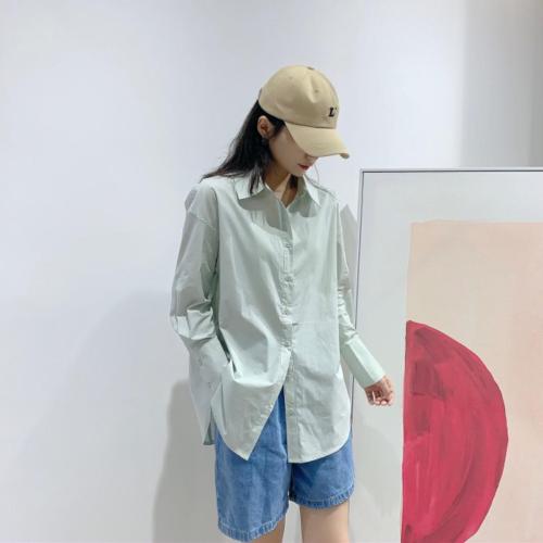 现货秋装百搭休闲衬衫长袖,女装衬衫,CL.chuling