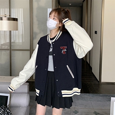 2023年秋季新款拼接棒球服外套82385-P130-K178，女装短外套，辉之琳