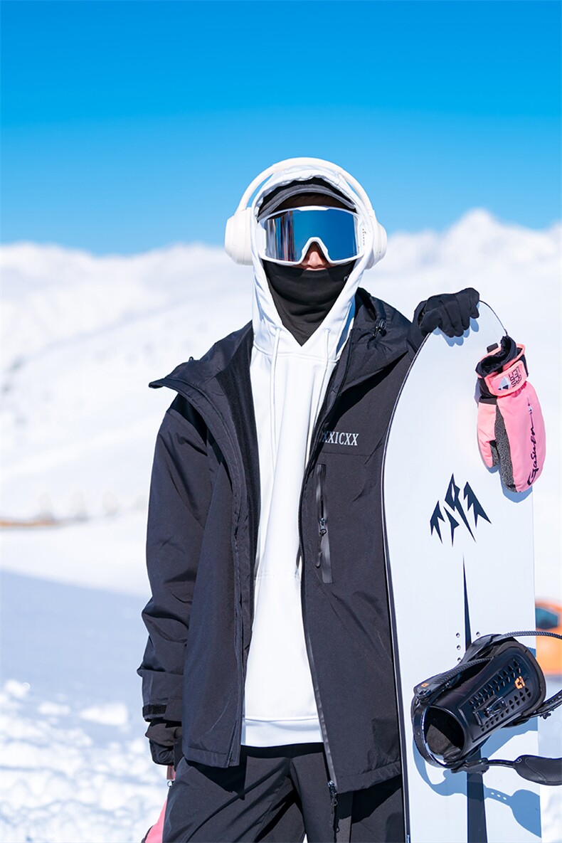 24冬潮牌防风防水中性男女户外运动保暖加绒加厚滑雪服HF88-P195,男装棉衣,电商A001-1