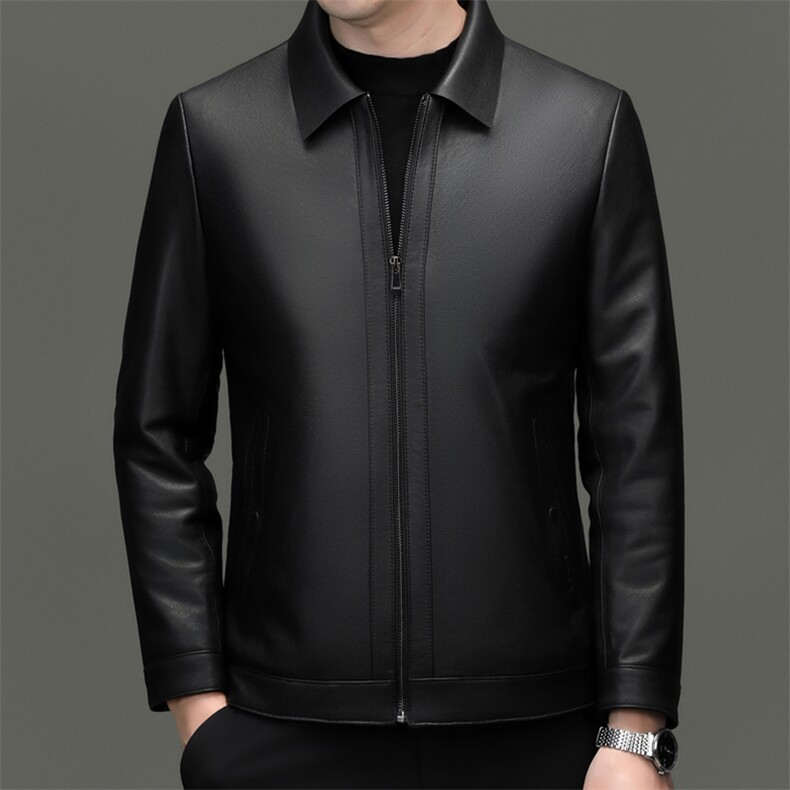 BG-T6606冬季男士海宁真皮绵羊皮夹克翻领内胆百搭外套,男装夹克,电商B360A（原721A）