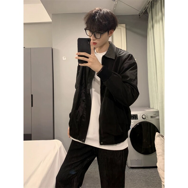 706-1-JK2041-P65特P现货秋季美式撞色格纹翻领夹克外套,男装夹克,星座706-1