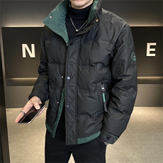 冬季跑量新款拼色立领舒适时尚休闲帅气羽绒服，男装羽绒服，电商A225