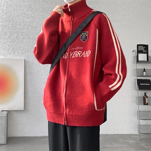 8XL-M超大码毛衣棒球服外套男针织衫开衫赛车夹克男MY1220-P118图片