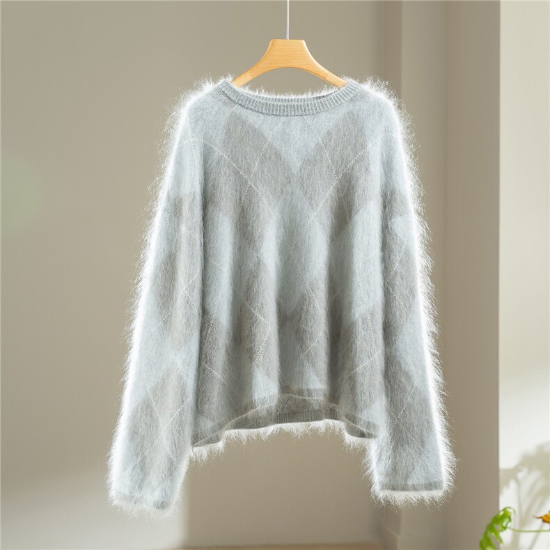 2025百搭软糯圆领羊绒衫，女装针织衫/毛衣，伊纯羊绒