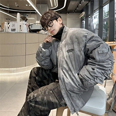 【有货】D8152-P90美式棉衣男设计感飞行员棒球服嘻哈冬季棉服，男装棉衣，星座603-2